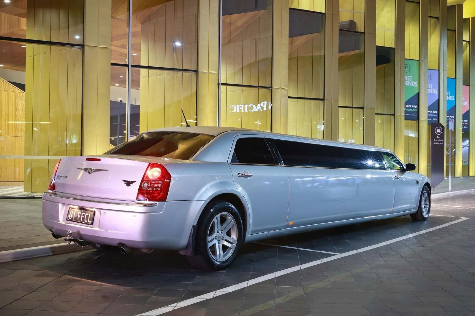 Signature stretch limousine outside the Pan Pacific Melbourne
